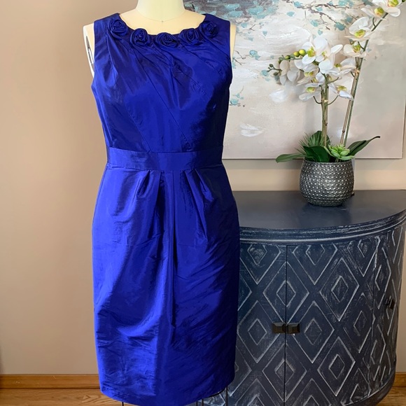 Adrianna Papell Women’s Cobalt Blue Cocktail Dress Size 8 - Picture 1 of 7